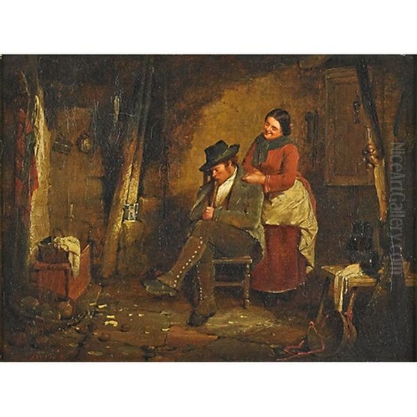 Oil On Canvas, The Crofter His Wife - view 1