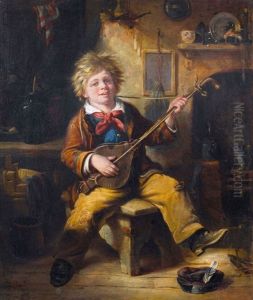 Der Musizierende Knabe by Erskine Nicol