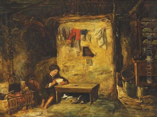 Cottage Interior With Child Eating - view 1