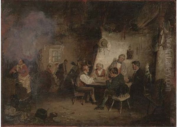 Card Players In A Tavern - view 1