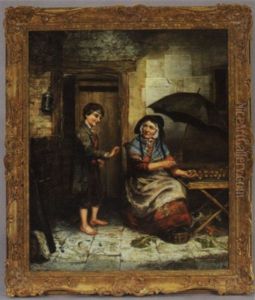 An Old Apple Vendor And Mischievous Boy