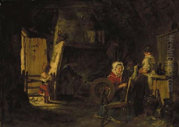 Interior Of An Irish Homestead - view 1