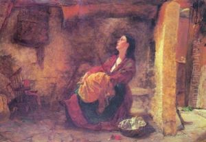 The Empty Frock, Cottage Interior With A Seated Young Woman The Empty Frock, Cottage Interior With A Seated Young Woman
