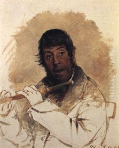 Study Of A Flute Player by Erskine Nicol