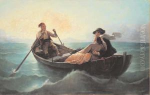 Una Romantica Gita In Barca by Carlo Felice Biscarra