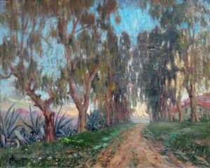 Allee D'eucalyptus Et D'aloes, Algerie by Paul Nicolai