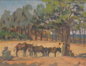 Repos Sous Les Arbres, Jardin D'essai, Alger by Paul Nicolai