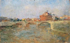 Vedutadi Castel Sant'angelo by Cesare Biscarra