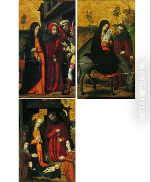 Scene De La Vie De La Vierge (+ 2 Others, Smaller; Set Of 3) - view 1