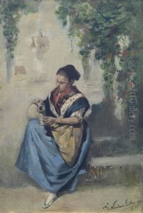 Refrescandose by Vicente Nicolau Cotanda