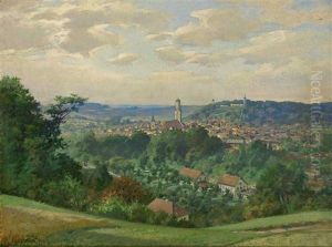 Blick Vom Ristal Auf Biberach Mit St. Martin, Gigele Und Weisem Turm by Martin Nicolaus