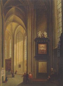 Figures In A Cathedral Interior