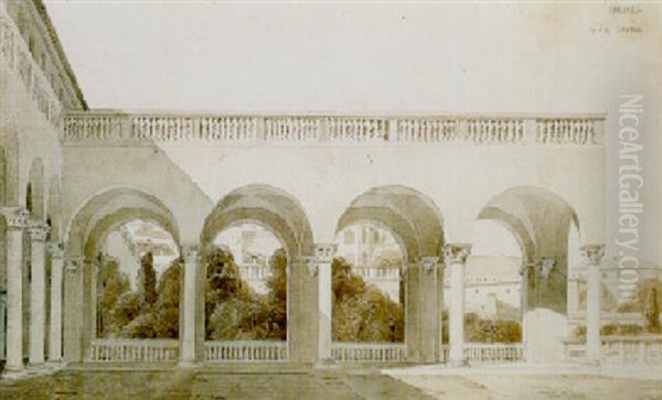 View Of The Loggia Of The Palazzo Doria Pamphili, Genoa - view 1