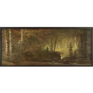 Landscape Mural From The Dining Room Of The Sedgwick Brinsmaid House, Des Moines, Iowa by George Mann Niedecken