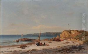 Franzosische Kustenlandschaft by Francois Louis Fritz Niederhausern