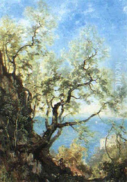 Uferlandschaft Mit Blick Auf Vesuv - view 1