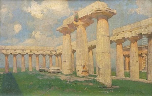 Blick Auf Die Tempelanlage In Paestum - view 1