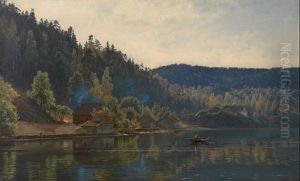 Morgenstemning Ved Risor (langesand) by Amaldus Clarin Nielsen
