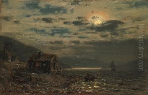 Ved Djonne (hardanger) - Kustlandskap Med Stuga I Mansken Ved Djonne (hardanger) - Kustlandskap Med Stuga I Mansken