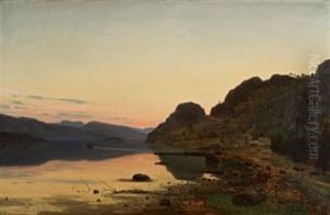 Aftenstemning, Skogsfjord, Mandal Aftenstemning, Skogsfjord, Mandal