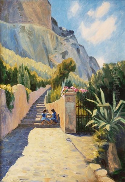 Children Playing On Capri - view 1