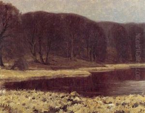 Forest Clearing With Pond by Arthur Nielsen