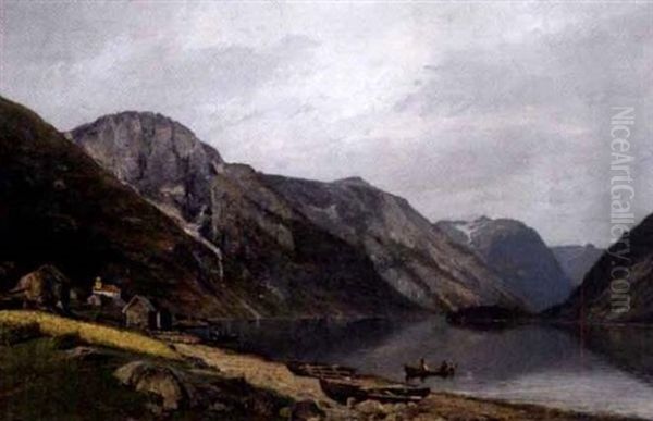 Fjordlandskap Med Bebyggelse - view 1