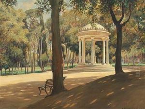 Summer Day Near Tempietto Di Diana In The Villa Borghese Gardens