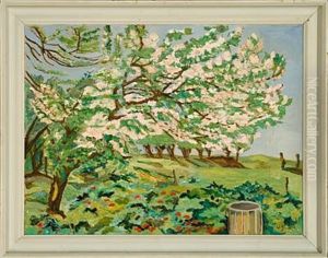 Scenery With Tree In Bloom by Ville Jais Nielsen