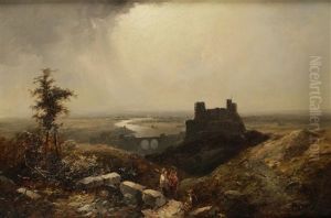 Figures In An Expansive Landscape by Edmund John Niemann