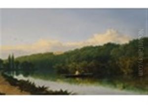 View Of Cliveden From The Thames by Edmund John Niemann