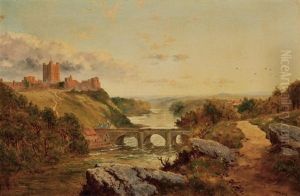 A View Of Richmond Castle by Edmund John Niemann