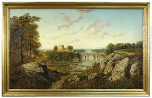 First Hint Of Autumn-ludford Bridge, Shropshire by Edmund John Niemann
