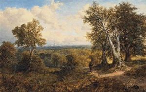 A Traveller On A Beaten Track, With Windsor Castle Beyond