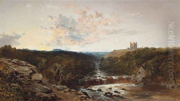 Richmond Castle, Sunset - view 1