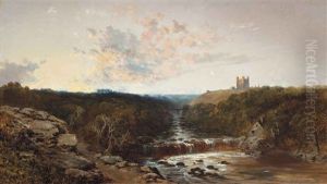 Richmond Castle, Sunset by Edmund John Niemann