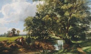 Figures By A River, Near High Wycombe Figures By A River, Near High Wycombe
