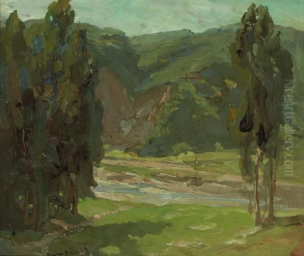 Stream Through A Green Valley - view 1