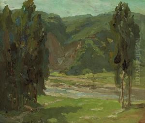 Stream Through A Green Valley