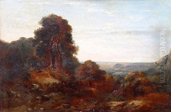 An Extensive Landscape, With Figures Returning From A Chapel - view 1
