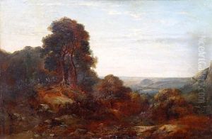 An Extensive Landscape, With Figures Returning From A Chapel by Edmund John Niemann