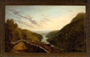 English Landscape With Country Lane And River