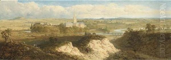 Sarum, Near Salisbury: Old Sarum In The Distance - view 1