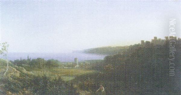The Village And Castle Of Dunster - view 1