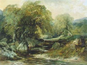 Fluslandschaft Mit Fischer by Edmund John Niemann