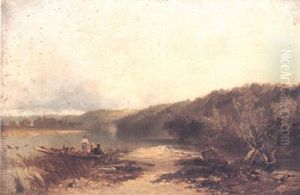 Fishing From A Punt - On The Thames Below Cliveden