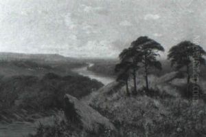 Yorkshire River Landscape by Edmund John Niemann