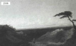 Classical Landscape With Figure On Mountainous Path by Edmund John Niemann