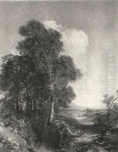 Figure By A Pool In A Wooded Landscape Figure By A Pool In A Wooded Landscape