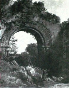 A Ruined Norman Arch, Norfolk by Edmund John Niemann